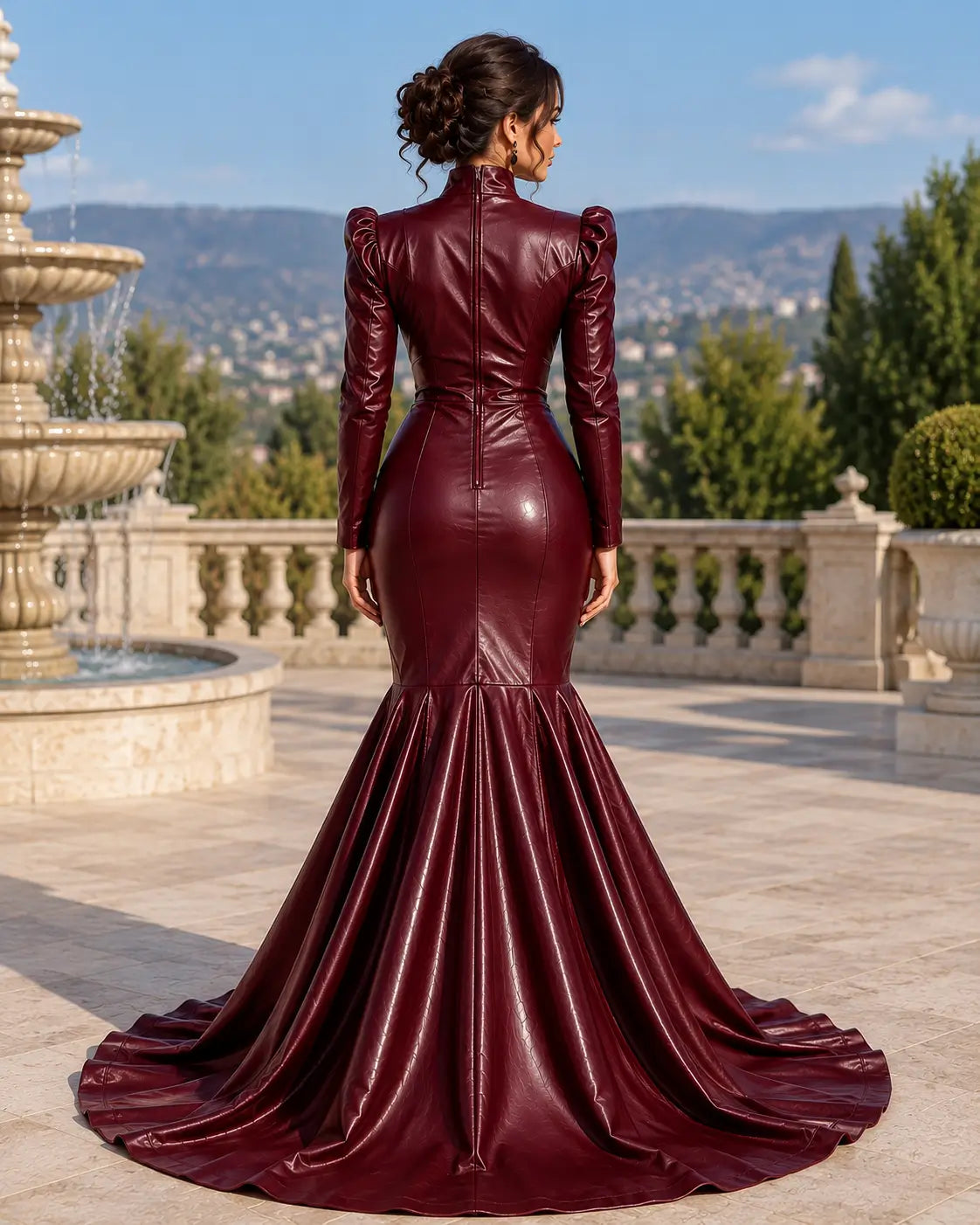 Mermaid Leather Evening Gown – view 2